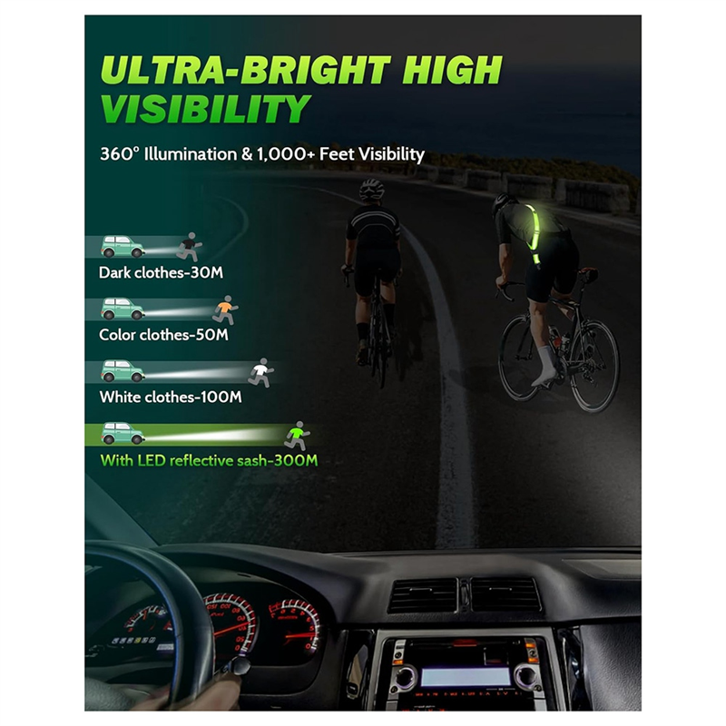Running Gear Reflective - NEW-LED Reflective Belt Sash With Phone