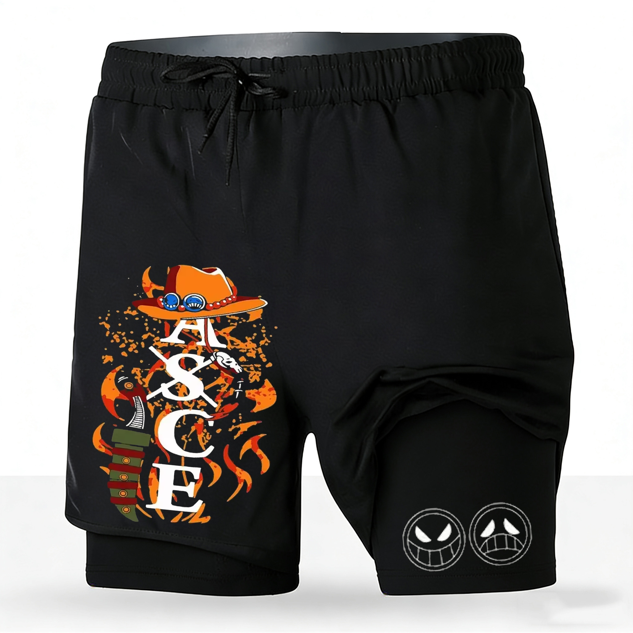 Men's One Piece Anime 2-in-1 R - مراجعة Running Gear In Japan وسعره
