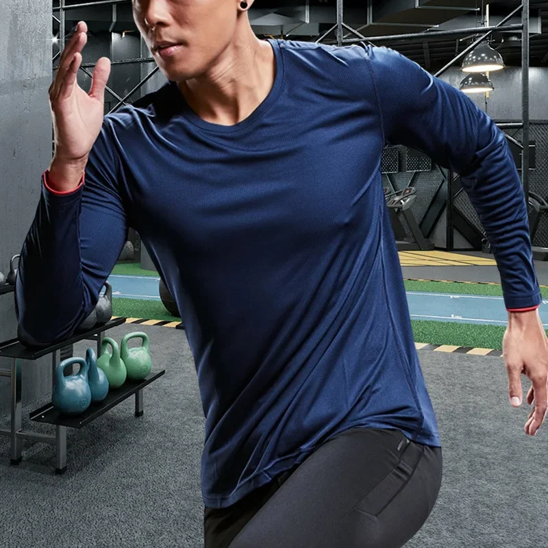 Men Running Sport Shirts Tops  - مراجعة Running Gear Winter وسعره