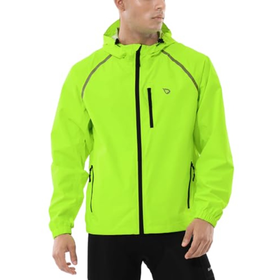 Men's Rain Jacket Waterproof W - مراجعة Running Gear Reflective وسعره