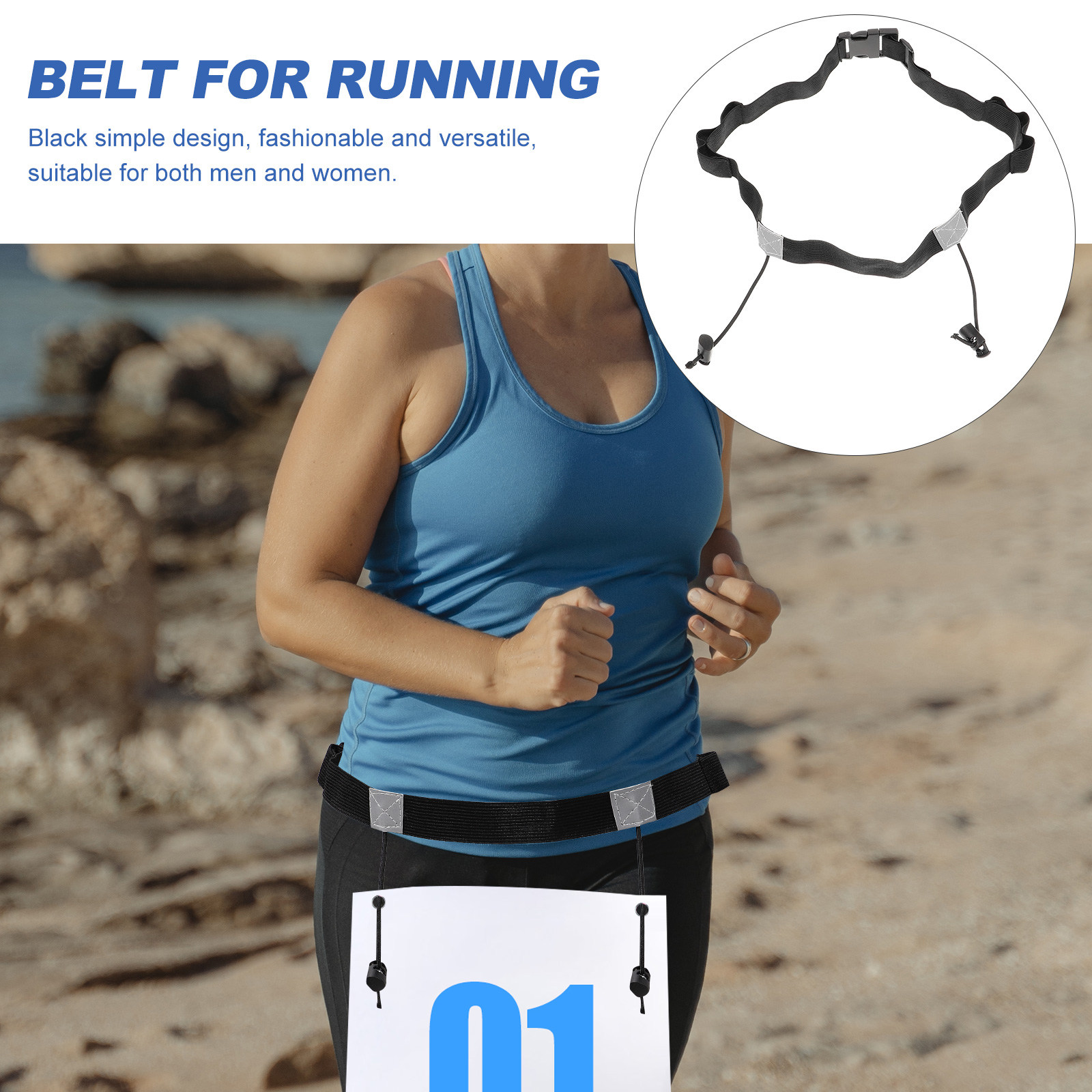 2Pcs Running Number Belt Refle - مراجعة Running Gear Girls وسعره