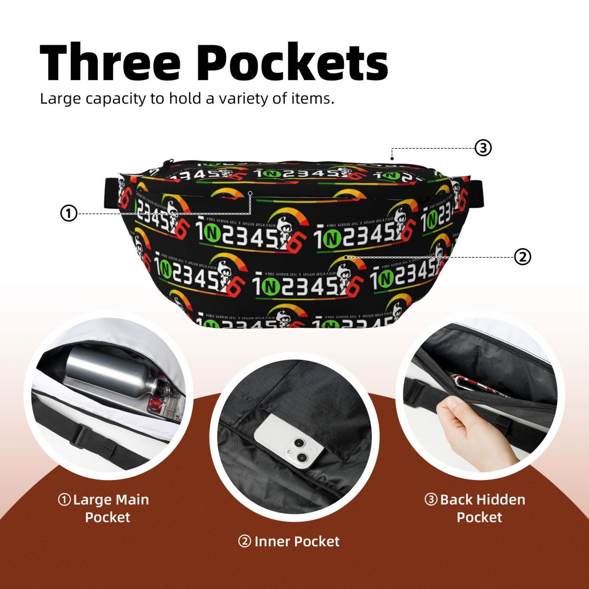 Crossbody Waist Bag 1N23456 Mo - مراجعة Running Gear Bag For Men وسعره