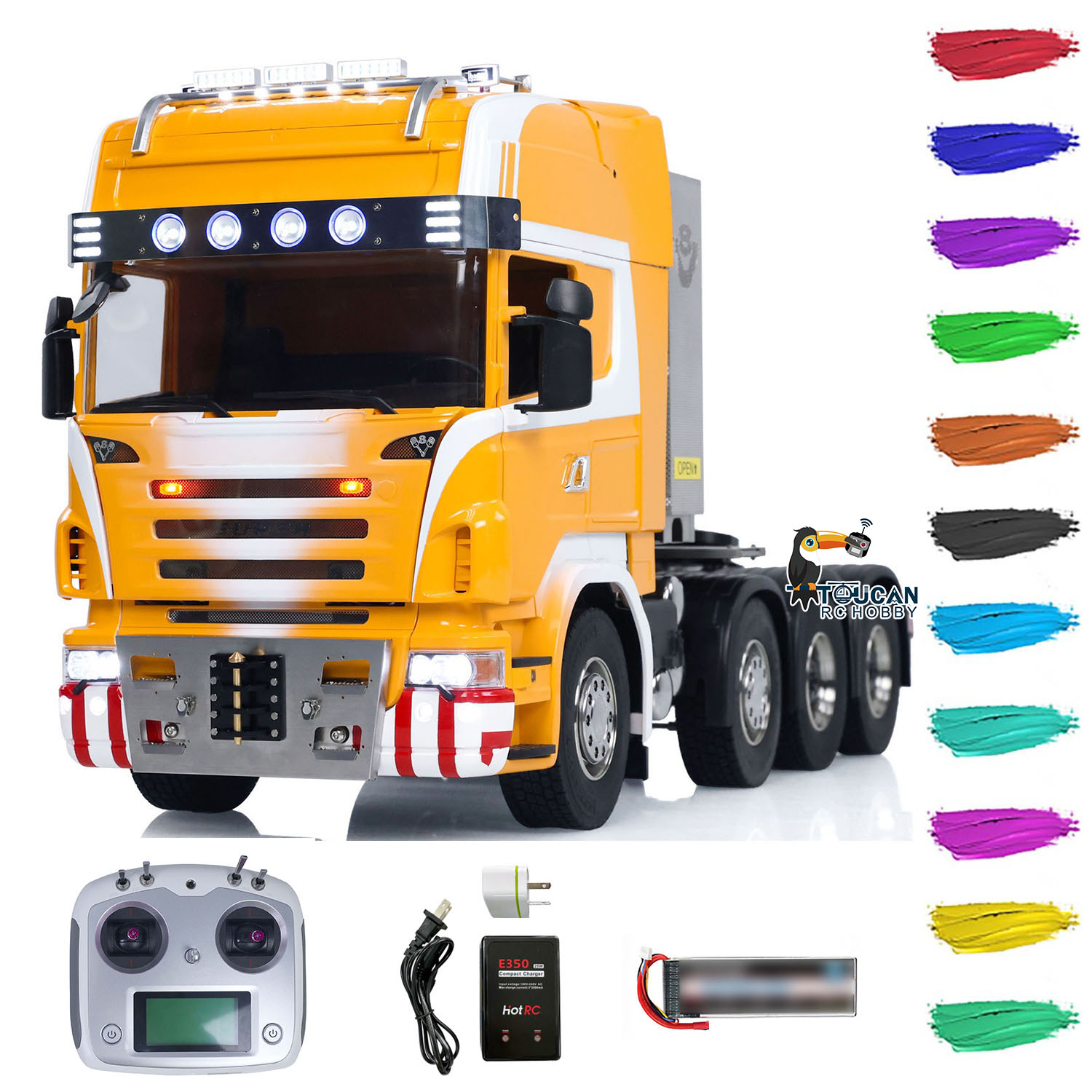 Toy 1/14 8x8 R620 RC Tractor T - مراجعة Running Gear Box وسعره