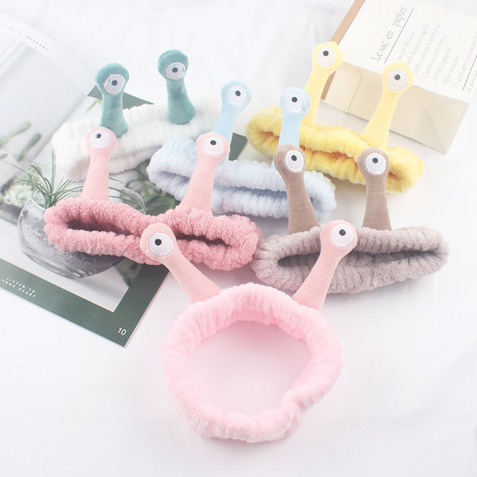 Cute Plush Snail Hairband Soft - مراجعة Running Gear Winter وسعره