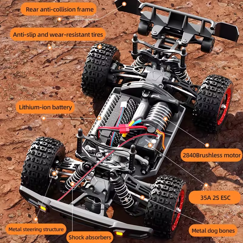 80KM/H Brushless RC Racing Car - مراجعة Running Gear Car وسعره