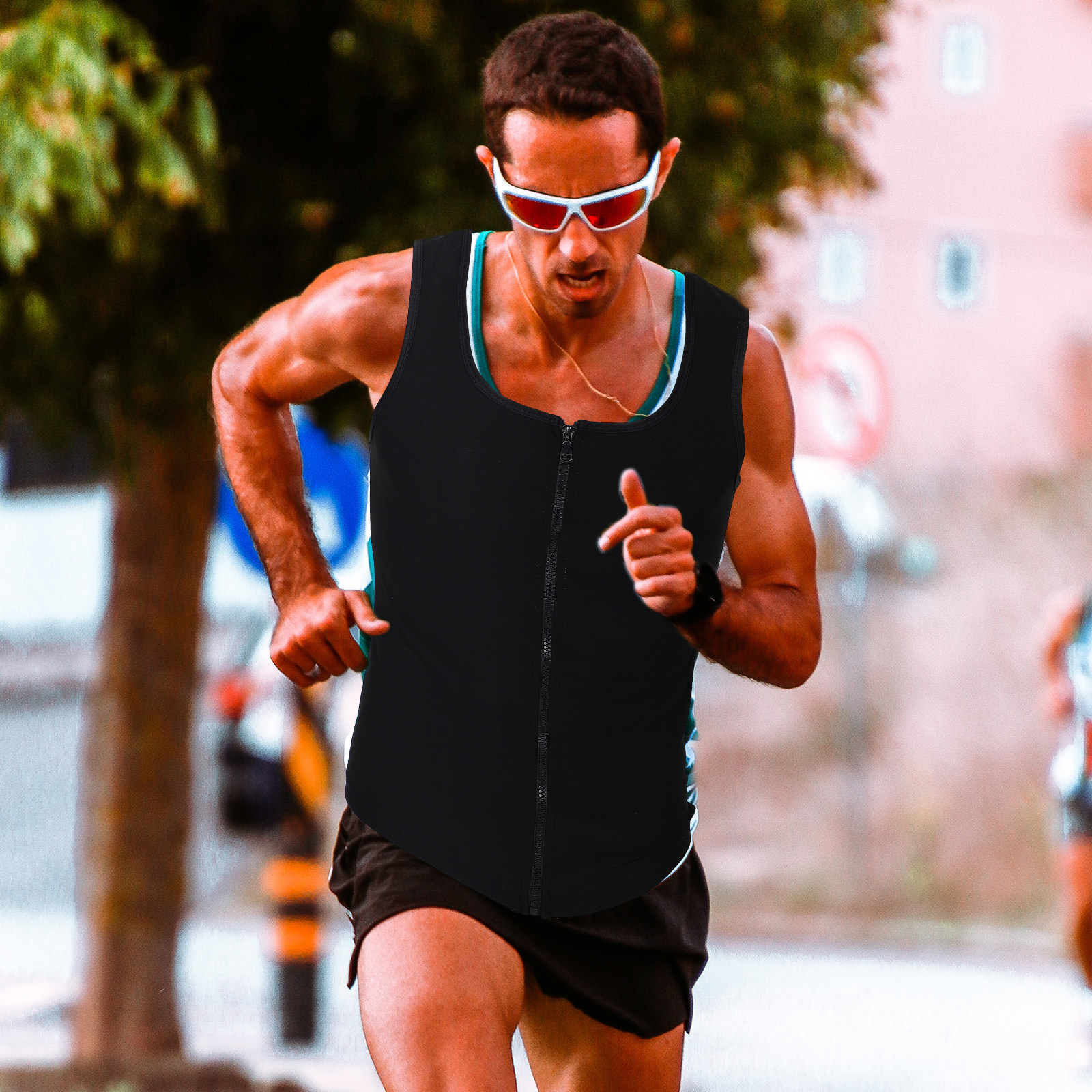 Mens Zip Up Sweat Vest Workout - مراجعة Running Gear Girls وسعره
