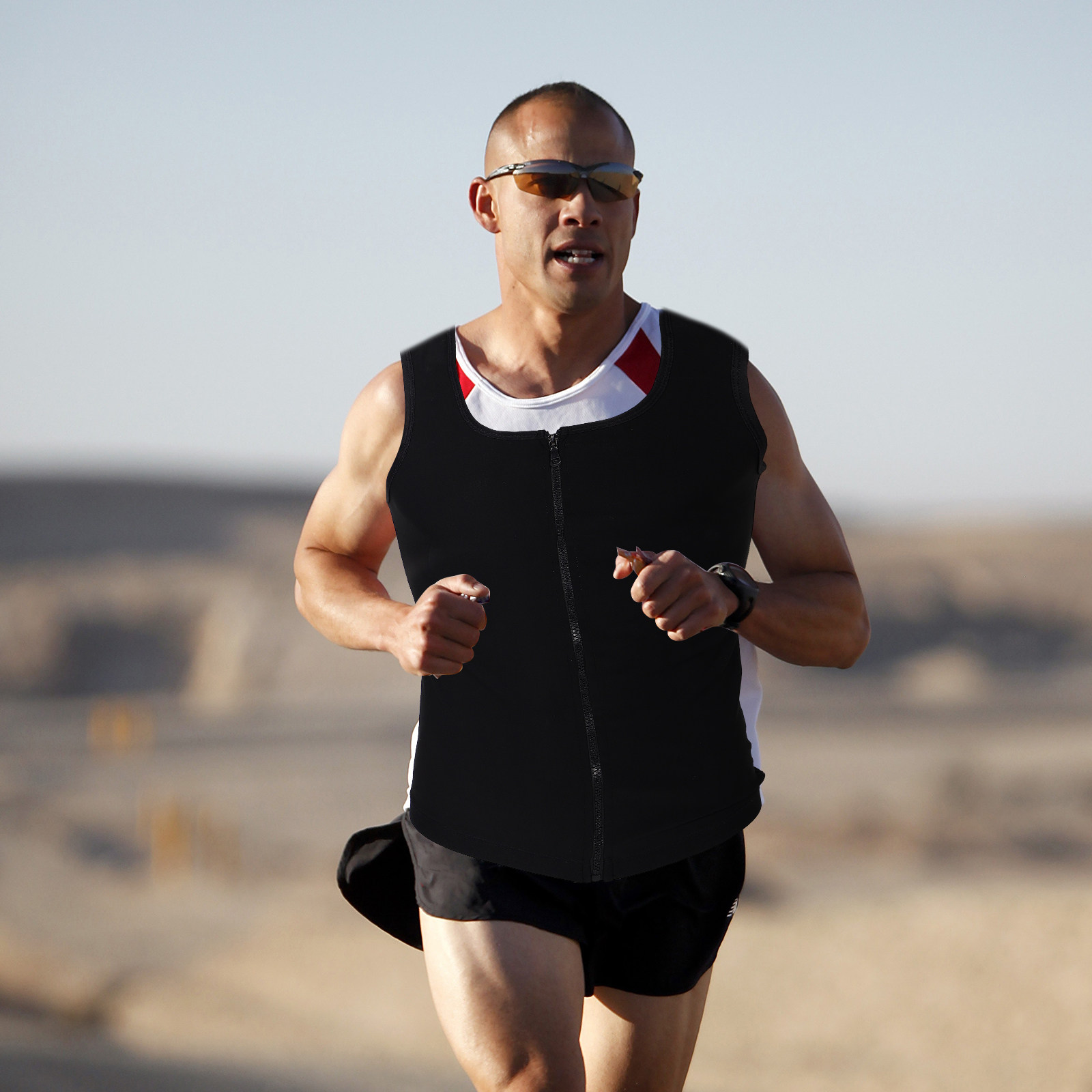 Mens Zip Up Sweat Vest Workout - مراجعة Running Gear Girls وسعره