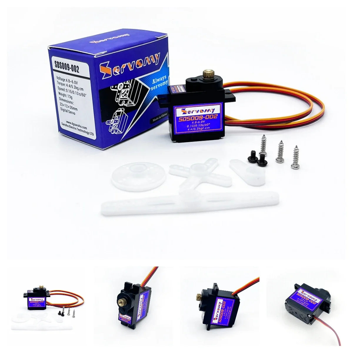 4pcs Servomy SDS009-02 9g Serv - مراجعة Running Gear Car وسعره