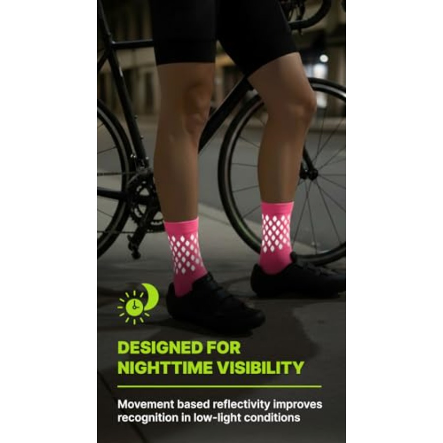 Reflective Socks for cycling a - مراجعة Running Gear Girls وسعره