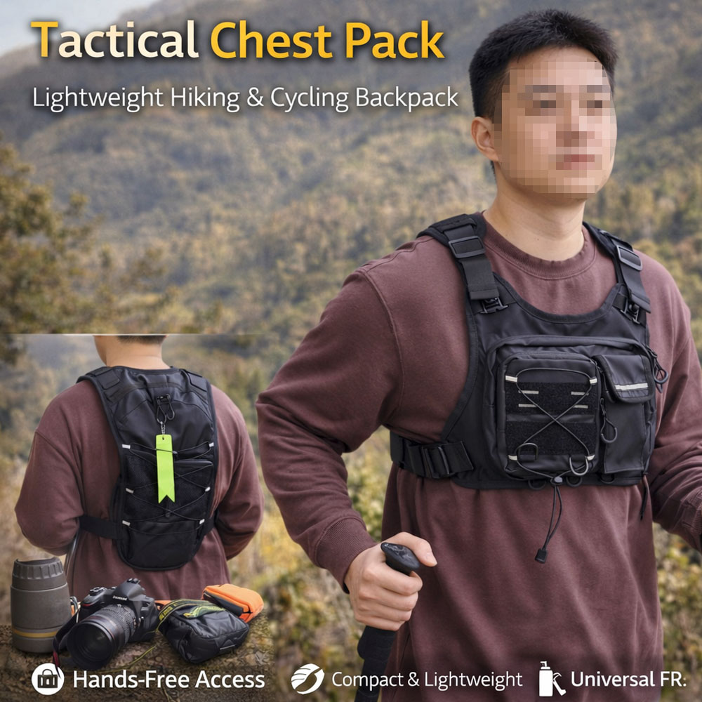 Tactical Vest Chest Bag with 2 - مراجعة Running Gear Bag For Men وسعره