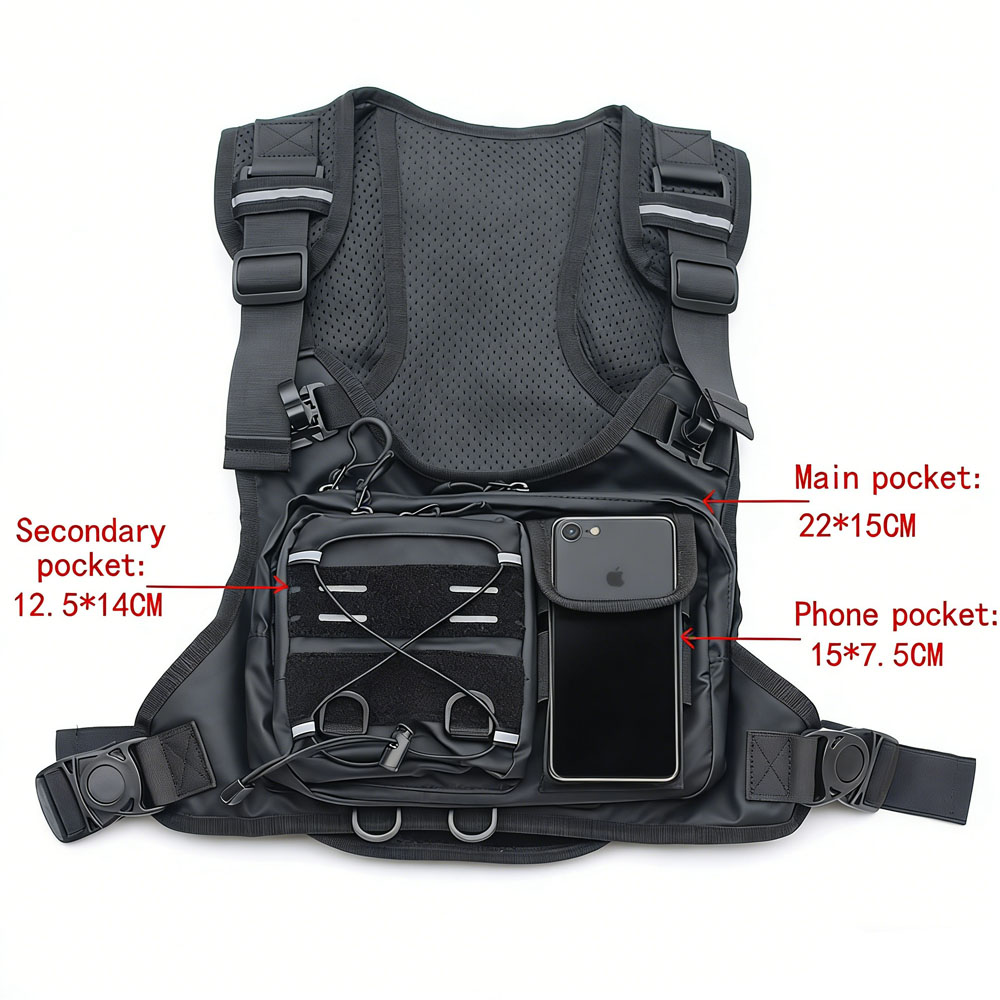 Tactical Vest Chest Bag with 2 - مراجعة Running Gear Bag For Men وسعره