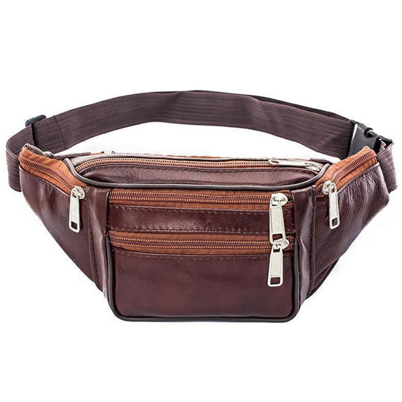Leather Men Waist Chest Bag Th - مراجعة Running Belt Waist وسعره